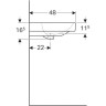 Тумба с раковиной GEBERIT SMYLE SQUARE 500.249.01.1+500.353.JR.1 пекан