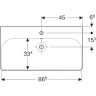 Тумба с раковиной SMYLE SQUARE 90 500.251.01.1+ 500.354.00.1 белый глянец