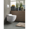 Унитаз-биде подвесной GEBERIT AQUACLEAN TUMA COMFORT 146.294.SI.1 безободковый панель белое стекло