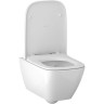 Унитаз подвесной GEBERIT SMYLE SQUARE 500.683.01.2 безободковый Rimfree® в комплекте с сиденьем с плавным закрыванием SoftClose