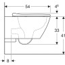 Унитаз подвесной GEBERIT SMYLE SQUARE 500.683.01.2 безободковый Rimfree® в комплекте с сиденьем с плавным закрыванием SoftClose