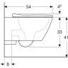 Унитаз с инсталляцией подвесной GEBERIT SMYLE 500.300.21.S с горизонтальным выпуском
