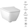 Унитаз с инсталляцией подвесной GEBERIT SMYLE 500.300.21.S с горизонтальным выпуском
