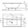 Ванна акриловая GEBERIT MYDAY 170x75 650570000