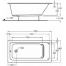 Ванна акриловая GEBERIT RENOVA NR.1 160x80 657360000