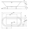 Ванна акриловая GEBERIT TAWA 180x85 650400000
