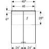 Зеркальный шкаф с подсветкой GEBERIT OPTION 500.257.00.1 50 см