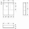 Зеркальный шкаф с подсветкой GEBERIT OPTION 500.582.00.1 60 см