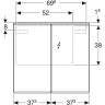 Зеркальный шкаф с подсветкой GEBERIT OPTION PLUS 500.206.00.1 75 см