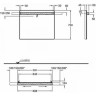 Зеркало с подсветкой GEBERIT ICON 840790000 90 см