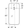 Зеркало с подсветкой GEBERIT MYDAY 824340000 40 см