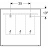 Зеркало с подсветкой GEBERIT OPTION PLUS 501.072.00.1 75 см